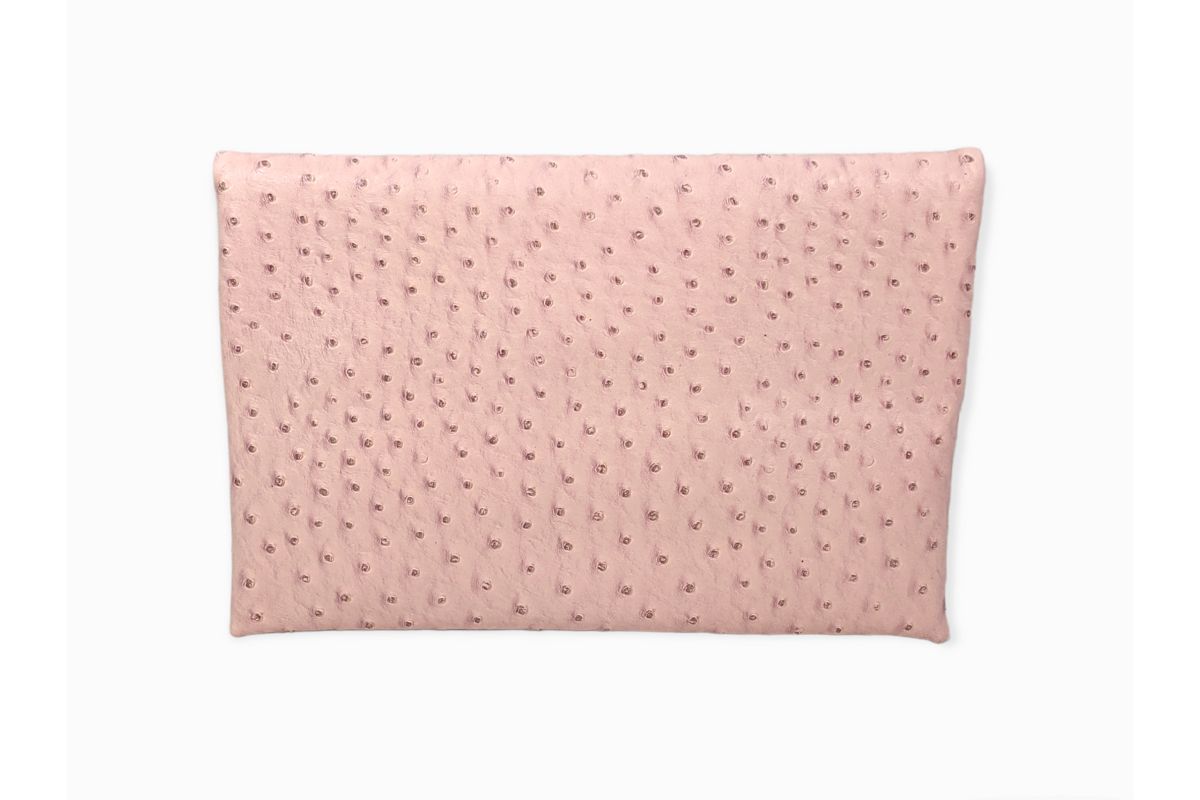 Ostrich-Embossed Vegan Leather Purse