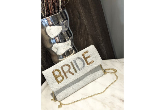 "Bride" Beaded clutch