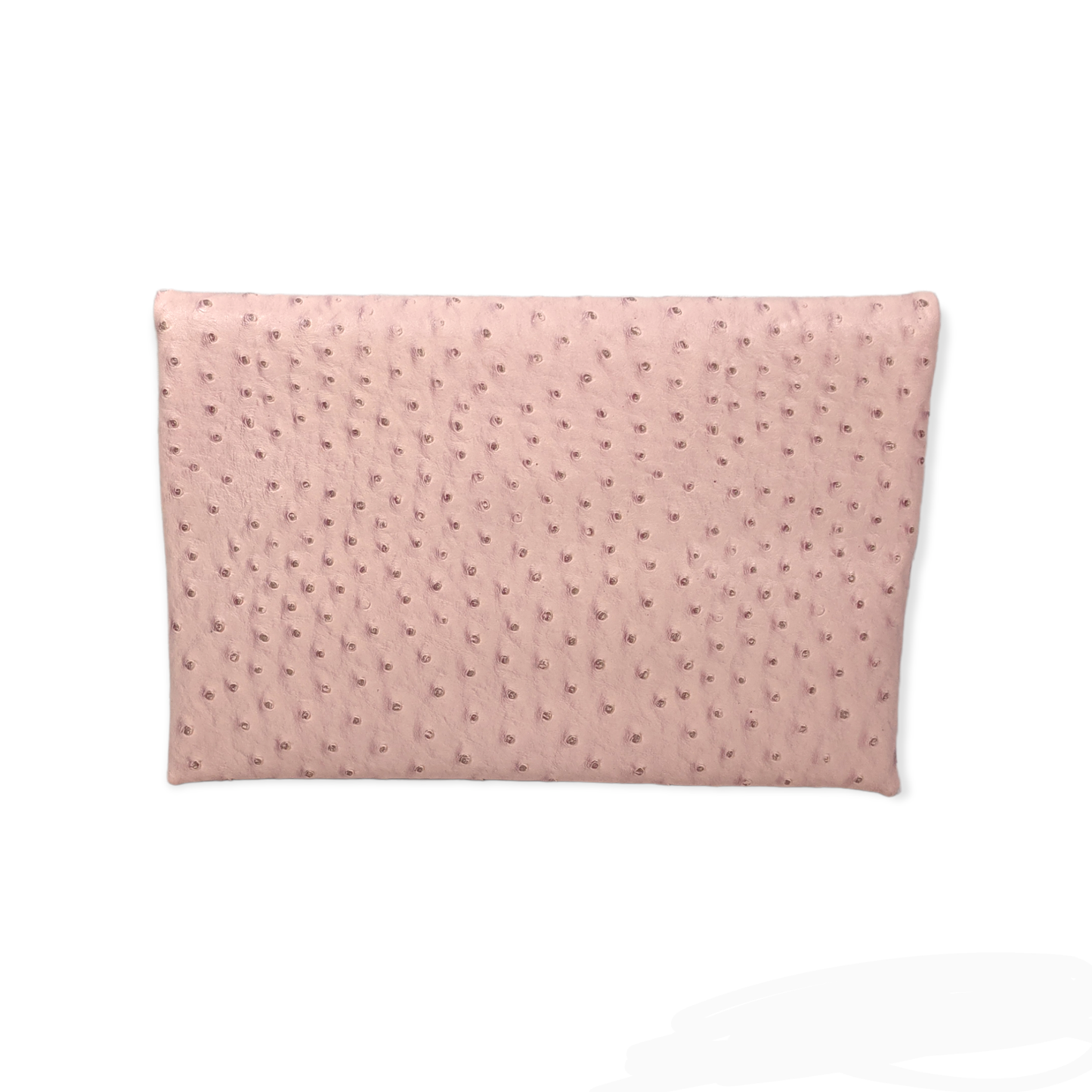 Soft Pink Vegan Leather Ostrich Envelope purse