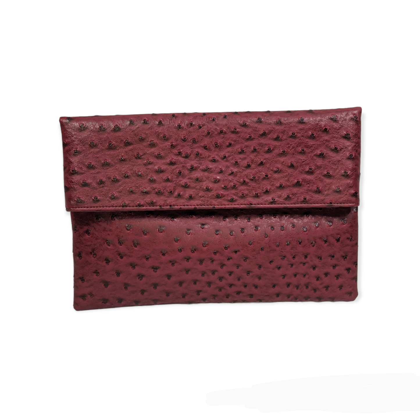 Rosewood Vegan Leather Ostrich Envelope purse